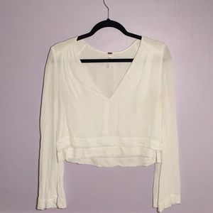 Free People cropped v neck top